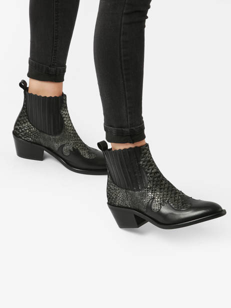Santiags à Talon En Cuir Myma Noir women 6746 vue secondaire 2