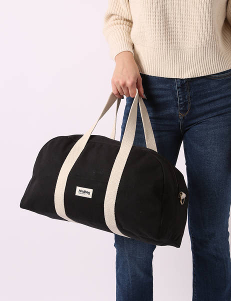 Sac De Voyage Cabine Best Seller Coton Best Seller Hindbag Noir best seller CHARLIE vue secondaire 1