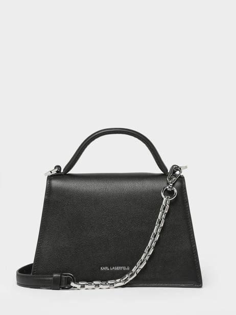 Sac Bandoulière K Signature Cuir Karl lagerfeld Noir k signature 240W3004 vue secondaire 4