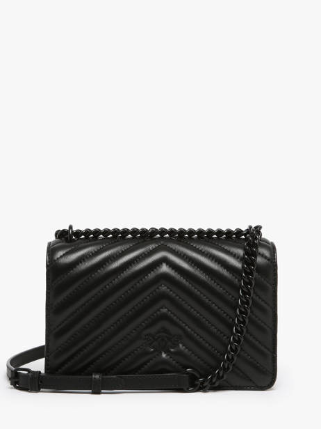 Sac Bandoulière Love Bag Quilt Cuir Pinko Noir love bag quilt A1J8 vue secondaire 4