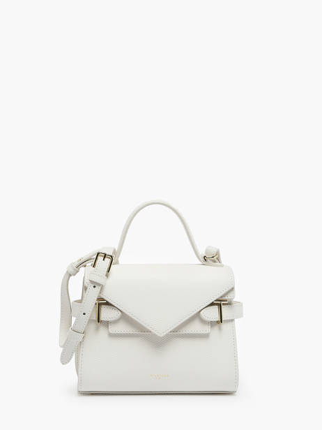 Sac Bandoulière S Double Rabat Emilie Cuir Le tanneur Blanc emily TEMI1003