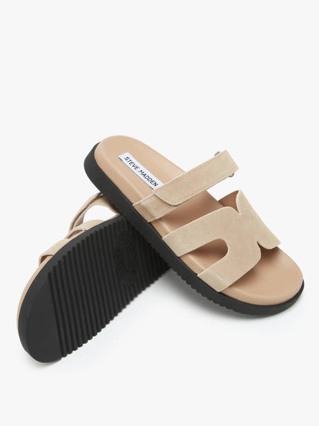 Slippers Missile In Leather Steve madden Beige women 11003028 other view 1
