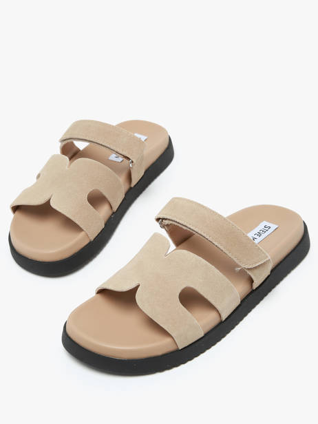 Slippers Missile In Leather Steve madden Beige women 11003028 other view 3