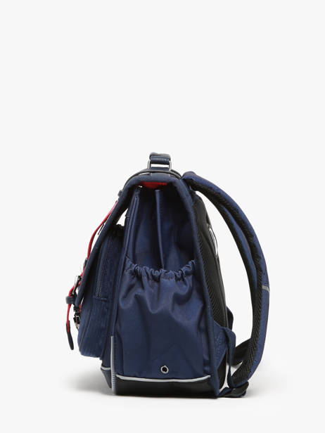 Cartable 2 Compartiments Cameleon Bleu vintage family boulanger CA38 vue secondaire 2