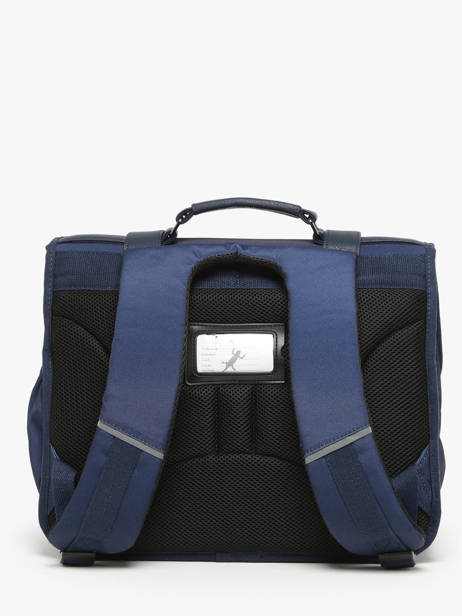 Cartable 2 Compartiments Cameleon Bleu vintage family boulanger CA38 vue secondaire 4