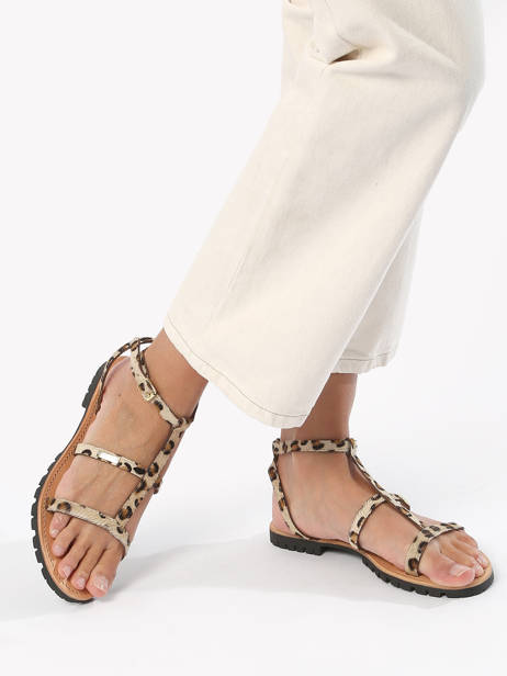 Sandales En Cuir Les tropeziennes Or women HEXOM vue secondaire 2