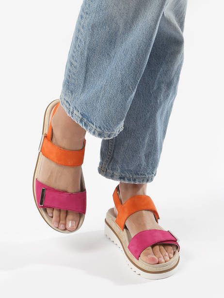 Sandales Velcro Dominica En Cuir Mephisto Rose women P5142376 vue secondaire 2