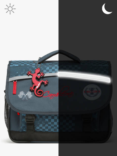 Cartable Enfant 2 Compartiments Cameleon Bleu actual BAS-CA35 vue secondaire 7