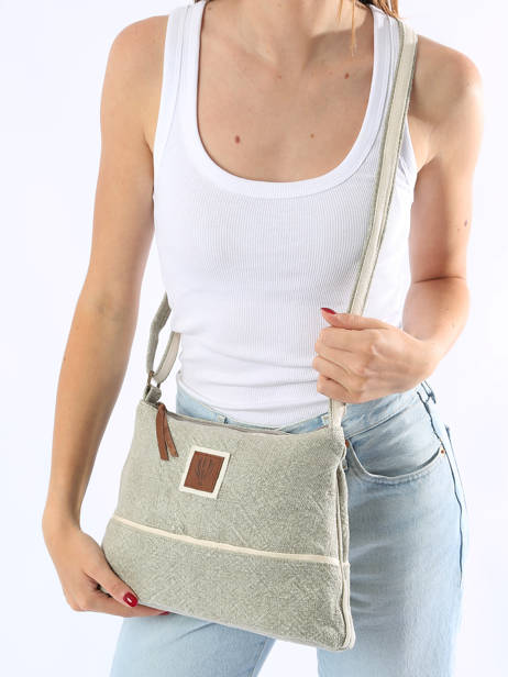 Sac Bandoulière Naturel Le voyage en panier Beige naturel PM808 vue secondaire 1