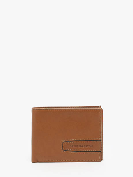 Portefeuille Léon Cuir Arthur & aston Marron leon 126