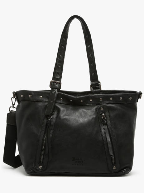 Sac Bandoulière Barcelone Cuir Basilic pepper Noir barcelone BBAC01