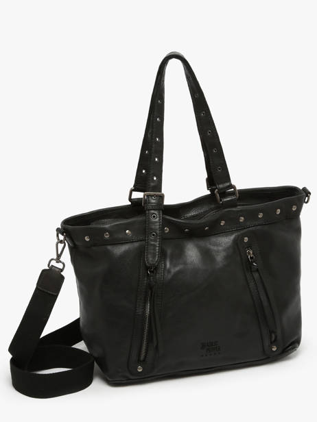Sac Bandoulière Barcelone Cuir Basilic pepper Noir barcelone BBAC01 vue secondaire 2