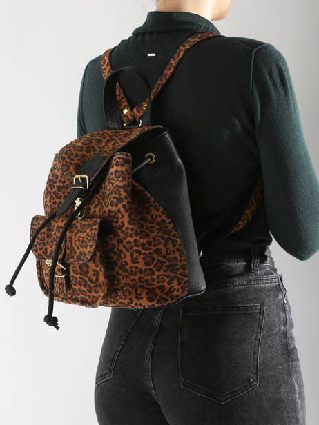 Sac à Dos Paul marius Noir leopard BAROULEO vue secondaire 1