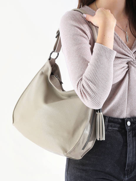 Sac Porté épaule Caviar Cuir Milano Beige caviar CA24068 vue secondaire 1