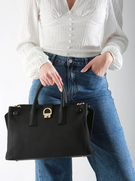 Sac Porté Main M Equestre Cuir Etrier Noir equestre EEQT142M vue secondaire 1