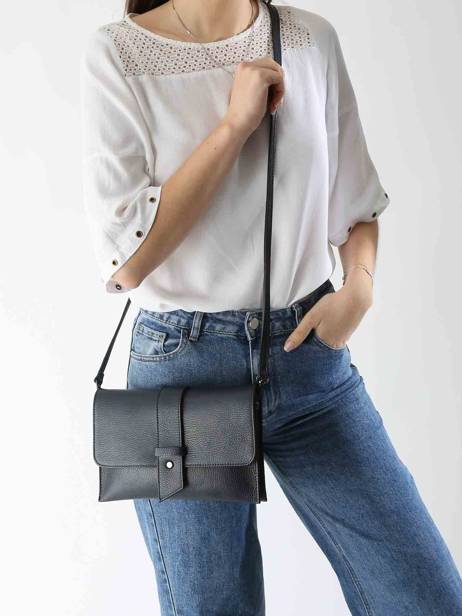 Sac Bandoulière Caviar Cuir Milano Bleu caviar CA240610 vue secondaire 1