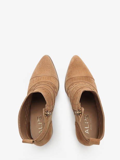 Bottines à Talon City En Cuir Alpe Marron women 53851136 vue secondaire 4