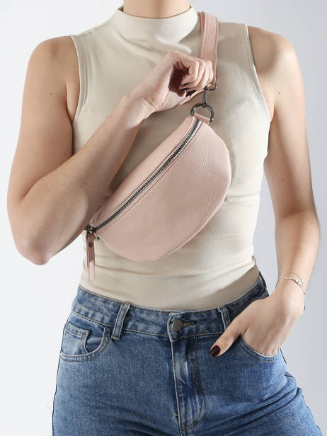 Sac Banane Caviar Cuir Milano Rose caviar CA19091B vue secondaire 1