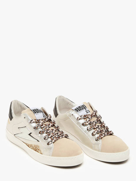Sneakers Larry En Cuir Semerdjian Argent women LARRY514 vue secondaire 2