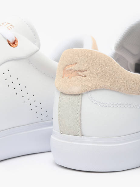 Sneakers Powercourt 2.0 En Cuir Lacoste Blanc women 8SFA0003 vue secondaire 3