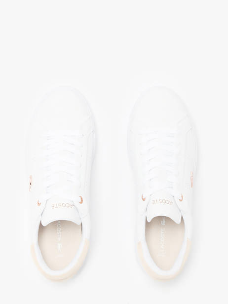 Sneakers Powercourt 2.0 En Cuir Lacoste Blanc women 8SFA0003 vue secondaire 4