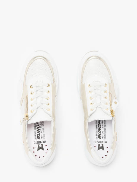 Sneakers Ylona En Cuir Mephisto Blanc women P5146918 vue secondaire 4