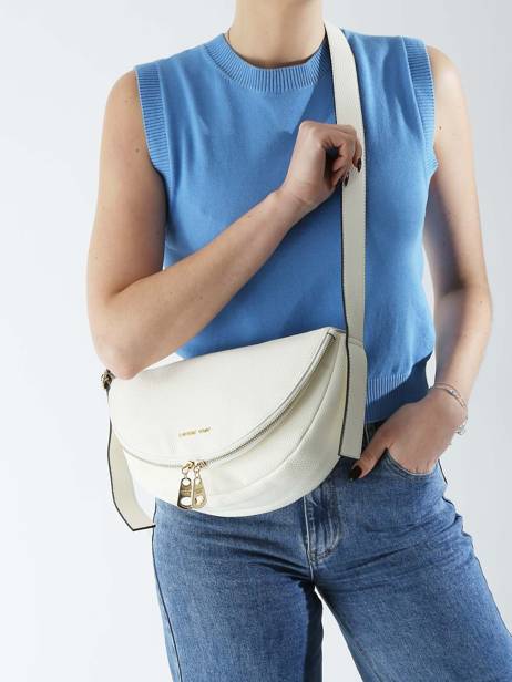 Sac Bandoulière Demi-lune Estée Laurent david Blanc ld bags 940 vue secondaire 1