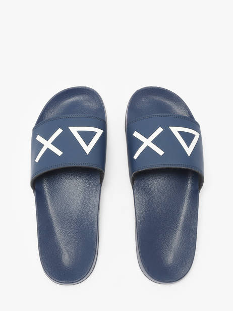 Claquettes Logo Sun68 Bleu men X35102
