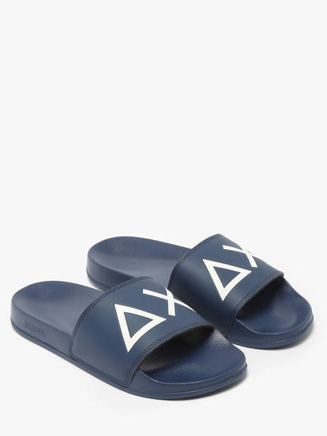 Claquettes Logo Sun68 Bleu men X35102 vue secondaire 1