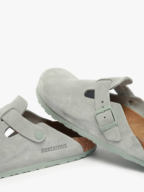 Mules Boston En Cuir Birkenstock Vert women 1029214 vue secondaire 2