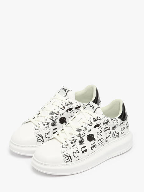 Sneakers Kapri Twin Nft En Cuir Karl lagerfeld Blanc women KL62512T vue secondaire 2