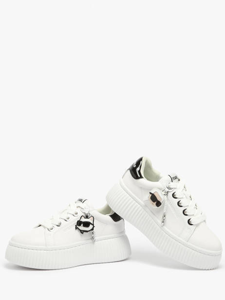 Sneakers Kreeper Low Nft Twin En Cuir Karl lagerfeld Blanc women KL42376T vue secondaire 3