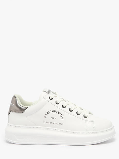 Sneakers Kapri Maison Karl En Cuir Karl lagerfeld Blanc women KL62538K