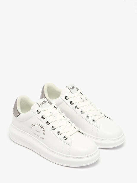 Sneakers Kapri Maison Karl En Cuir Karl lagerfeld Blanc women KL62538K vue secondaire 2