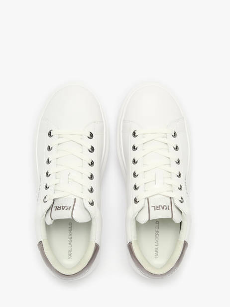 Sneakers Kapri Maison Karl En Cuir Karl lagerfeld Blanc women KL62538K vue secondaire 4