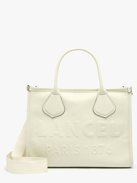 Cabas Zippé M Jour Cuir Lancel Blanc jour A12996
