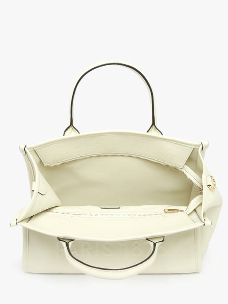 Cabas Zippé M Jour Cuir Lancel Blanc jour A12996 vue secondaire 3