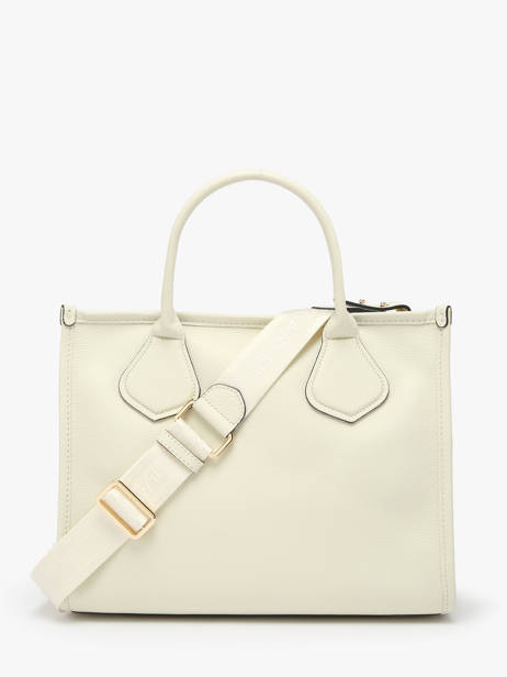 Cabas Zippé M Jour Cuir Lancel Blanc jour A12996 vue secondaire 4