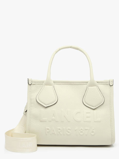 Cabas Zippé S Jour Cuir Lancel Blanc jour A12995