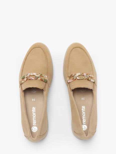 Mocassins En Cuir Remonte Beige women 62 vue secondaire 4