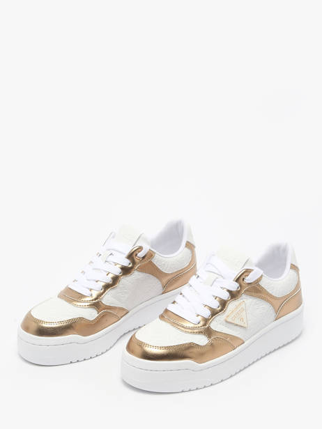 Sneakers Miram En Cuir Guess Blanc women MI6FAL12 vue secondaire 3