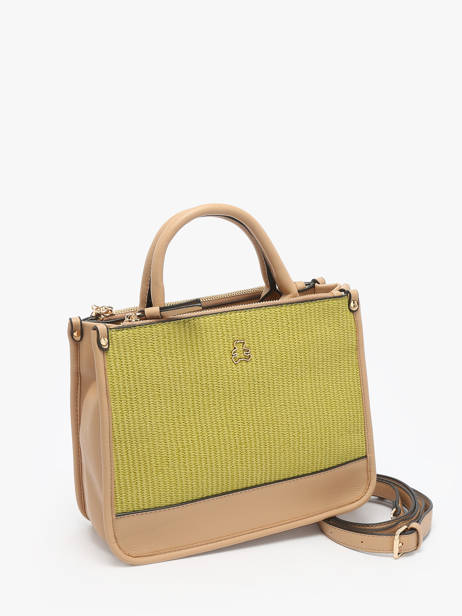 Sac Porté Main Raphia Lulu castagnette Vert raphia YASSER vue secondaire 2