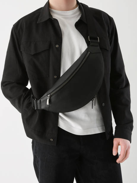 Sac Banane Lancel Noir origami A13426 vue secondaire 1