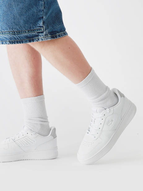 Sneakers L001 En Cuir Lacoste Blanc men 8SMA0018 vue secondaire 1