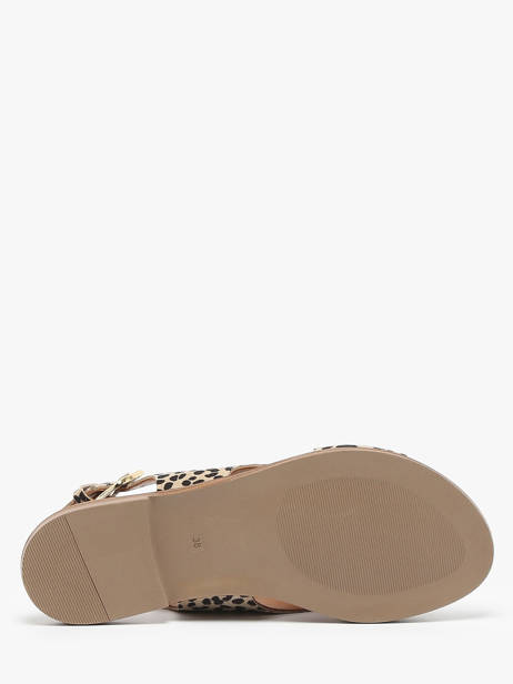 Nu-pieds Magnieres En Cuir Coco abricot Multicolore women V3043J vue secondaire 4