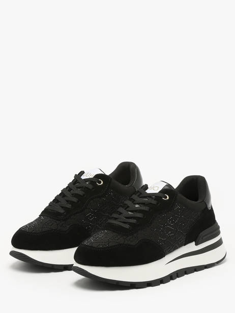 Sneakers Amazing 20 En Cuir Liu jo Noir women BA5043PX vue secondaire 2
