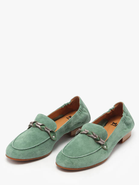 Mocassins Zanga En Cuir Mam'zelle Vert women CSIRK28 vue secondaire 2