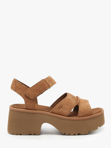 Sandales New Heights En Cuir Ugg Marron women 1167475