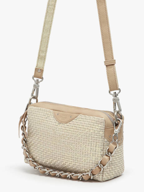 Sac Bandoulière Vintage Cuir Mila louise Beige vintage 23673WC vue secondaire 2