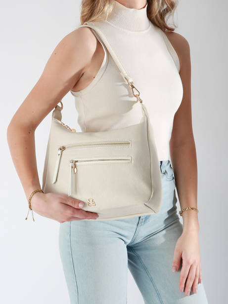 Sac Porté épaule Zip Lulu castagnette Beige zip VICTOR vue secondaire 1